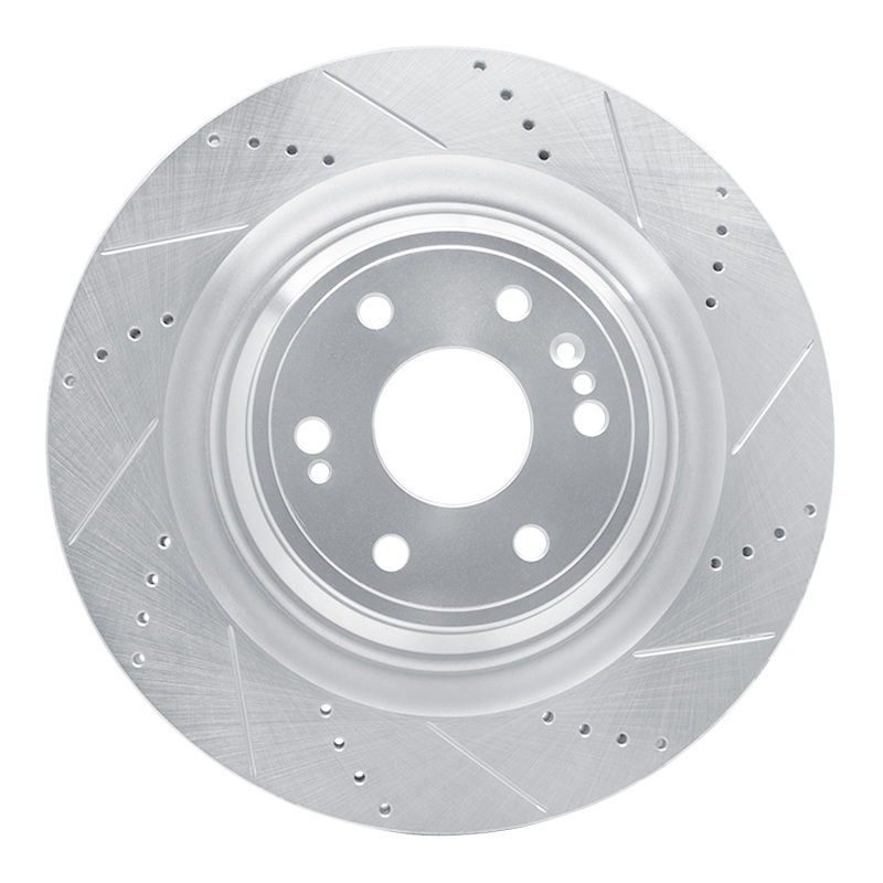 R1 Concepts for 14-20 Cadillac Escalade Front Right Drilled & Slotted Silver Brake Rotor