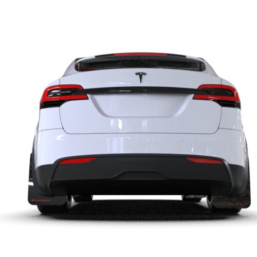 Rally Armor 22-26 Tesla Model X Black UR Mud Flap - Metallic Black Logo - Image 4