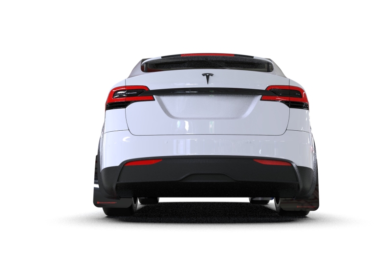 Rally Armor 22-26 Tesla Model X Black UR Mud Flap - Metallic Black Logo - Image 4