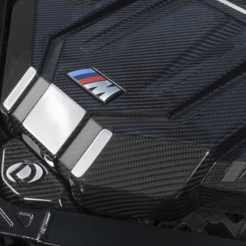 Dinan for 21-27 BMW M2/M3/M4 (G80/G82/G87) Gloss Carbon Fiber Engine Cover w/Matte Accents - Image 3
