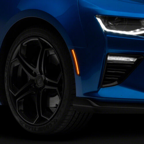 Raxiom for 2016-2023 Chevrolet Camaro Axial Series LED Front and Rear Side Markers- Smoked
