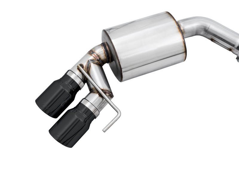 AWE Tuning Cat-Back Exhaust - Touring Edition (Quad Diamond Black Tips) for 2018+ Ford Mustang GT (S550) - Image 5