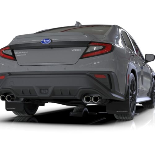 Rally Armor 22-26 Subaru WRX Black UR Mud Flap - Metallic Black Logo - Image 2