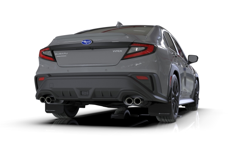 Rally Armor 22-26 Subaru WRX Black UR Mud Flap - Metallic Black Logo - Image 2