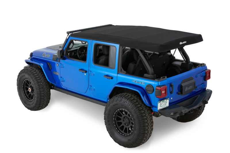 Bestop 18-26 Jeep Wrangler JL 4-Door Supertop (Premium Black Twill) - Image 4