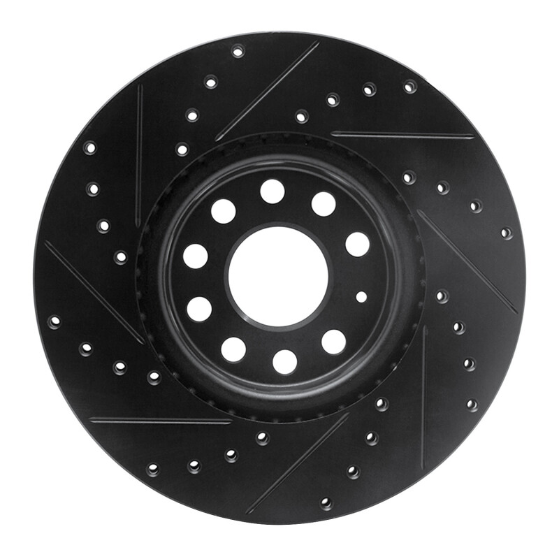 DFC 05-25 Audi TT Front Right Drilled & Slotted Black Brake Rotor - Image 5