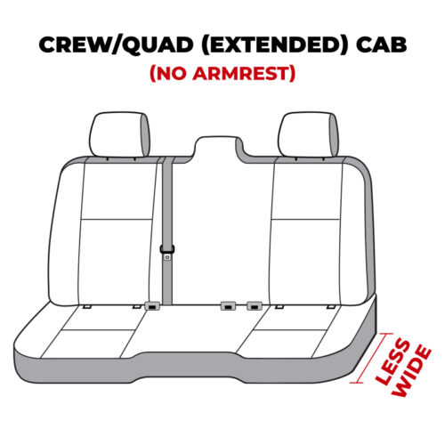 Covercraft 19-24 Dodge Ram Polycotton SeatSaver Custom Second Row Seat Covers - Charcoal - Image 8