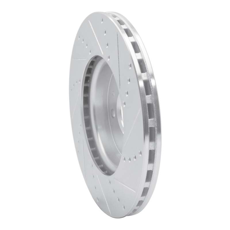R1 Concepts for 08-25 Audi A4 Quattro Front Left Drilled & Slotted Silver Brake Rotor - Image 4
