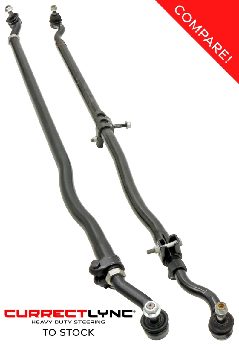 RockJock JK-9704P JK Currectlync Steering Sys. w/Flipped Drag Link 1.65in Dia. Tie Rod 1.3in Dia. w/Hardware - Image 7