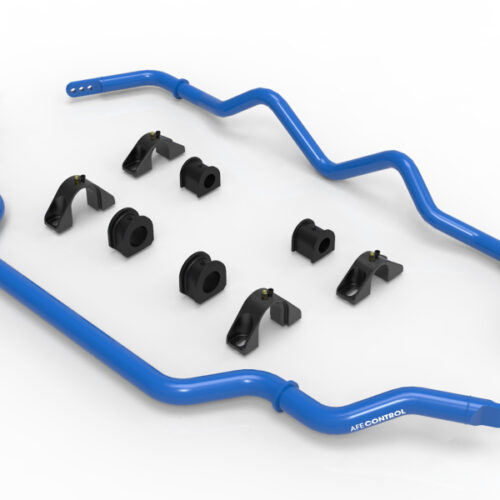 aFe Power 16-21 Infiniti Q50/Q60 3.0L (tt) Front and Rear Sway Bar Set Blue - Image 3