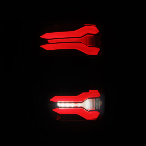 Alternative view of AlphaRex 24-25 Ford F-150 LUXX LED Taillights Blk-Red Activ Light/Seq Signal - Smoked Lens