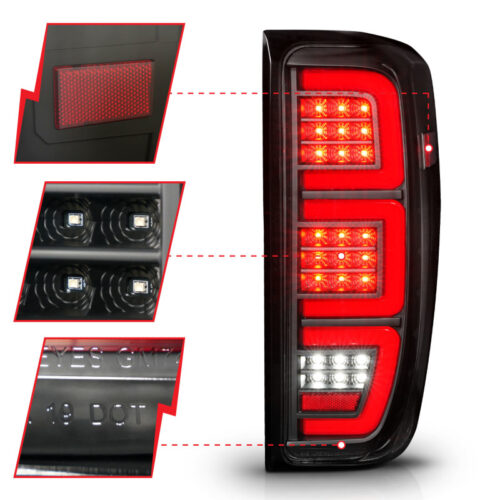 ANZO 19-23 GMC Sierra 1500/2500HD/3500HD Black Replacement Full LED Bar Tail Light - Image 3