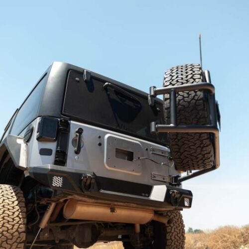 DV8 Offroad 07-18 Jeep Wrangler JK Body Mounted Tire Carrier - Image 8