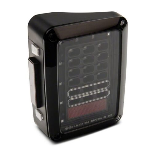Raxiom for 2007-2018 Jeep Wrangler JK Axial Series LED Tail Lights- Black Housing (Clear Lens) - Image 3