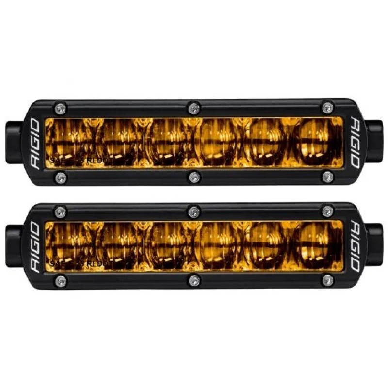 Rigid Industries 6in SR-Series Pro Dot / SAE Fog Lights (Pair) - Selective Yellow - Image 4