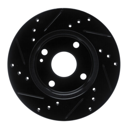 R1 Concepts for 90-93 Mazda Miata Front Right Drilled & Slotted Black Brake Rotor - Image 5