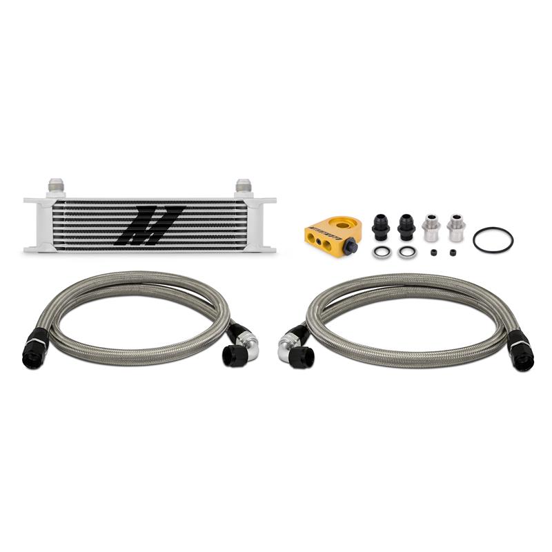 Mishimoto Universal Thermostatic 10 Row Oil Cooler Kit - Silver - Image 3