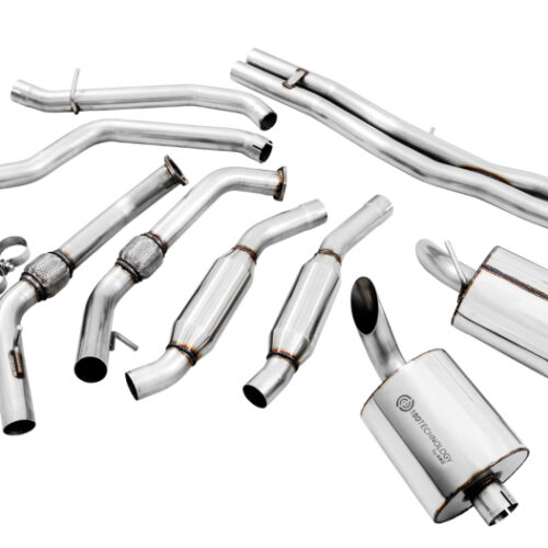 AWE Tuning Touring Edition Cat-Back Exhaust - No Tips (Turn Downs) for Audi B9 SQ5 Resonated - Image 3
