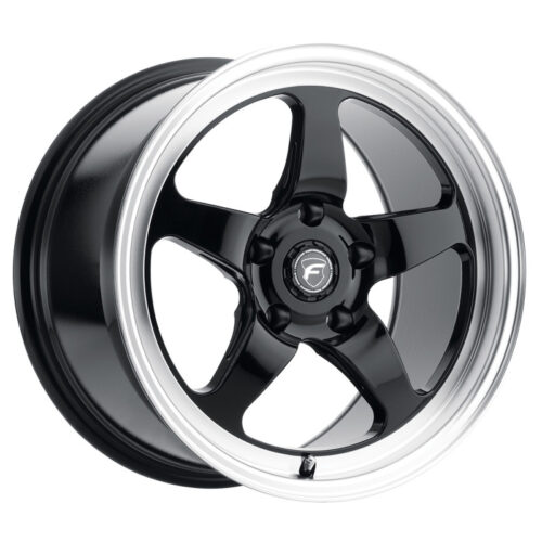 Forgestar F09180062P26 D5 18x10 / 5x120.65 BP / ET+25 / 6.5in BS Gloss Black Machined Wheel