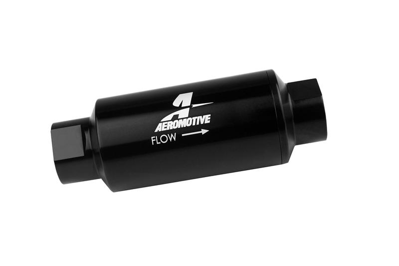 Aeromotive In-Line Fuel Filter 40-M Stainless Mesh Element ORB-10 Port (Bright-Dip Black) 2in. OD - Image 5