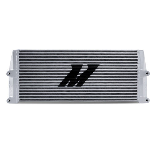 Alternative view of Mishimoto Heavy-Duty Oil Cooler - 17in. Same-Side Outlets - Silver
