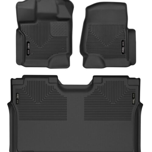 Husky Liners 15-23 Ford F-150 SuperCrew Cab X-Act Contour Front & 2nd Row Seat Floor Liners - Black