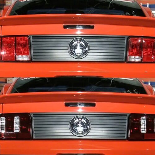 Raxiom for 2005-2009 Ford Mustang Coyote Tail Lights- Black Housing (Smoked Lens) - Image 3