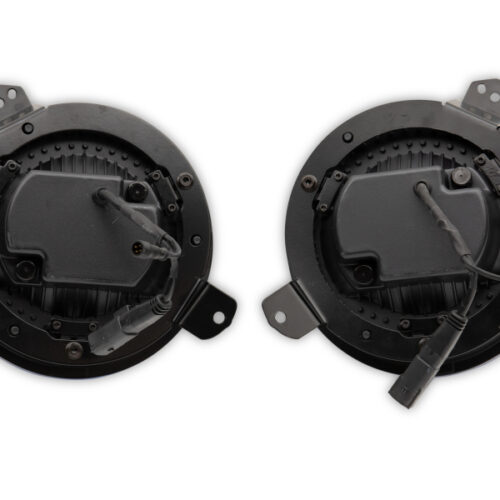 Raxiom for 2018-2022 Jeep Wrangler JL/JT Axial 9-Inch LED Headlights w/RGB Halo- Black Housing (Clear Lens) - Image 6
