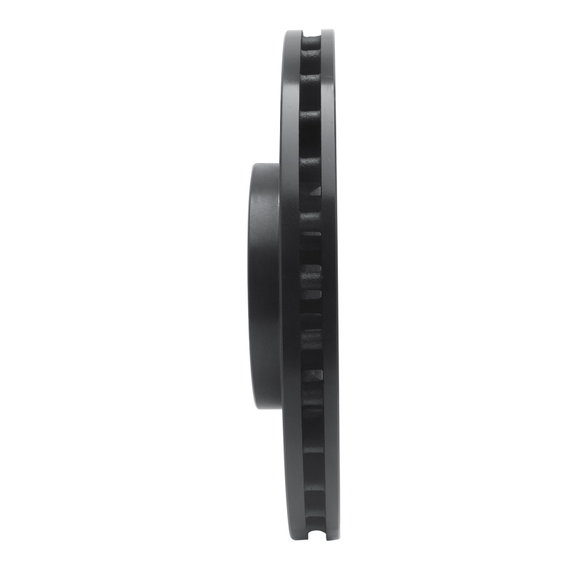 R1 Concepts for 05-17 Subaru WRX STI Front Right Drilled & Slotted Black Brake Rotor - Image 3