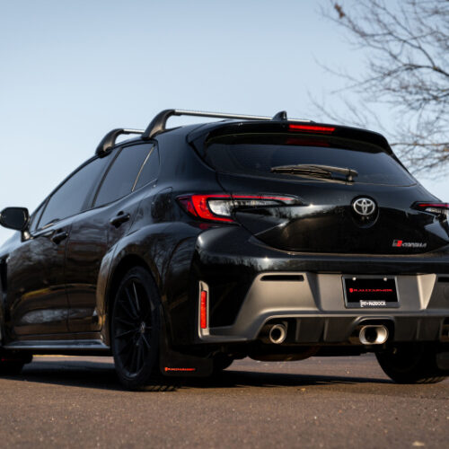 Rally Armor 23-26 Toyota GR Corolla Black Mud Flap w/Light Blue Logo - Image 3