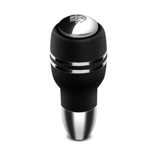 Alternative view of Momo AUTOBK1 Automatico Shift Knob - Black Leather, Chrome Insert