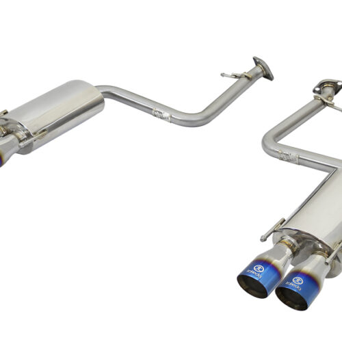 aFe Power Takeda 16-17 Lexus RC 200T 2.0L (t) 2in. SS Axle-Back Exhaust System w/Polished Blue Tips - Image 2