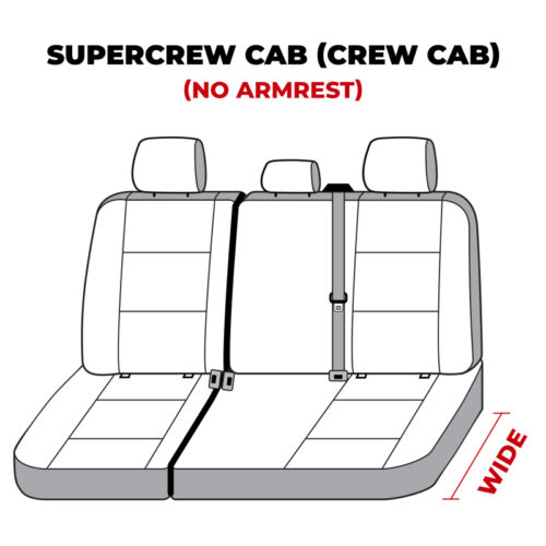 Covercraft 19-24 Ford F-250 Polycotton SeatSaver Custom Second Row Seat Covers - Charcoal - Image 8