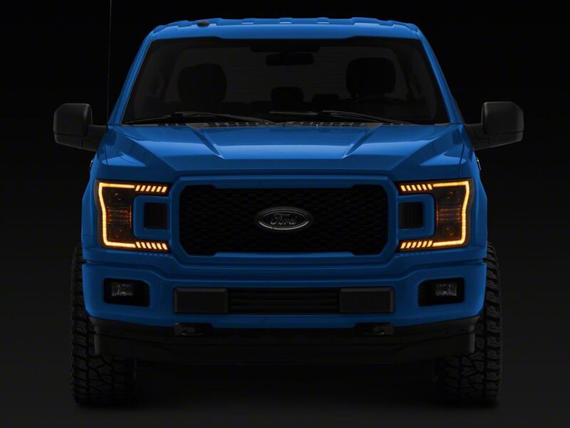 Raxiom for 2018-2020 Ford F-150 LED Halo Surround Headlights with Amber DRL- Black Housing- Clear Lens - Image 10