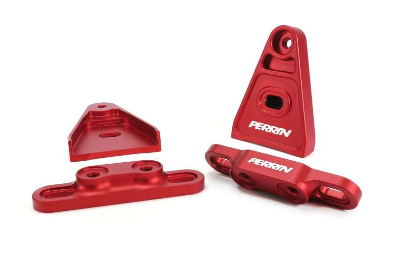 PERRIN 15+ Subaru WRX/STI High-Lift Hood Brackets - Red - Image 2