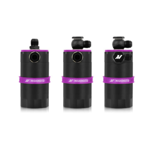 Mishimoto Universal Baffled Oil Catch Can - Purple - Image 9
