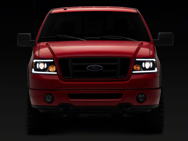 Raxiom for 2004-2008 Ford F-150 Axial Series Projector Headlights with LED Bar- Black Housing- Clear Lens - Image 10