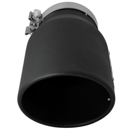 aFe Power MACHForce XP 5in 304 Stainless Steel Exhaust Tip 5 In x 7 Out x 12L in Bolt On Right - Black - Image 5