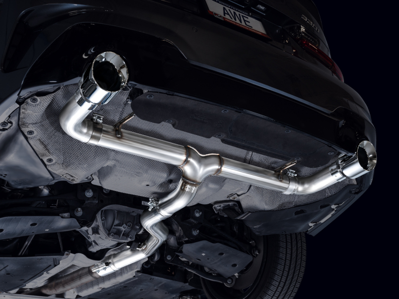 AWE Tuning Track Edition Axle-Back Exhaust - Chrome Silver for 19-23 BMW 330i / 21-23 BMW 430i Base G2X - Image 10