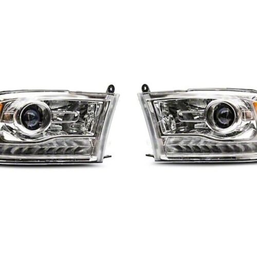 Alternative view of Raxiom for 2009-2018 Dodge RAM 1500 LED Halo Headlights w/ Switchback Turn Signals- Chrome Hsng (Clear Lens)
