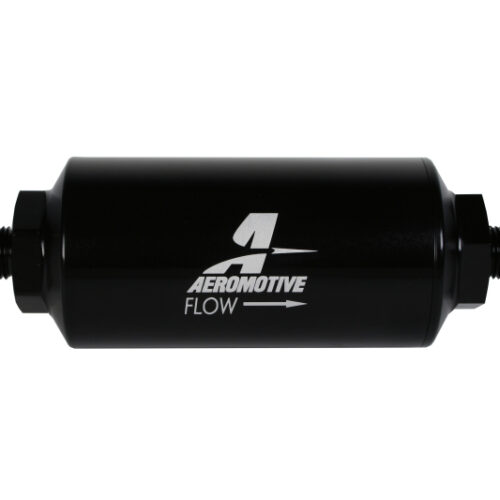 Aeromotive In-Line Filter - (AN-6 Male) 10 Micron Fabric Element Bright Dip Black Finish - Image 5