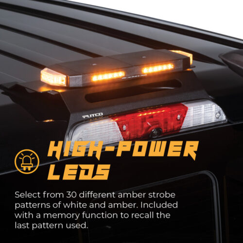 Putco 48In Universal 48In Tri Color Hornet Light (Amber/Blue/White) - LED Stealth Rooftop Strobe Bar - Image 5