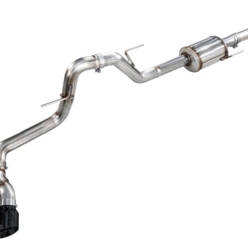 AWE Tuning Cat-Back Exhaust - 4.5in Dual Side Exit Diamond Black Tips for AWE 21-25 Ford F150 (14th Gen Reg Cab)