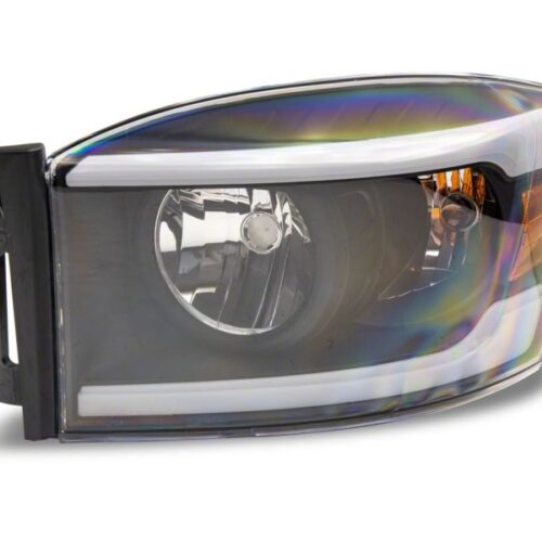 Raxiom for 2006-2009 Dodge RAM 1500/2500/3500 Axial Headlights w/ SEQL LED Bar- Black Housing (Clear Lens) - Image 6