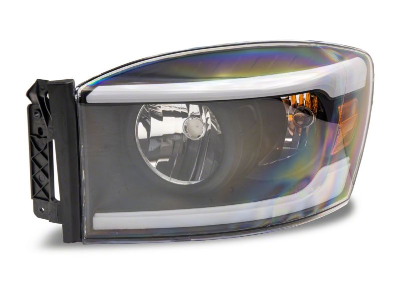 Raxiom for 2006-2009 Dodge RAM 1500/2500/3500 Axial Headlights w/ SEQL LED Bar- Black Housing (Clear Lens) - Image 6