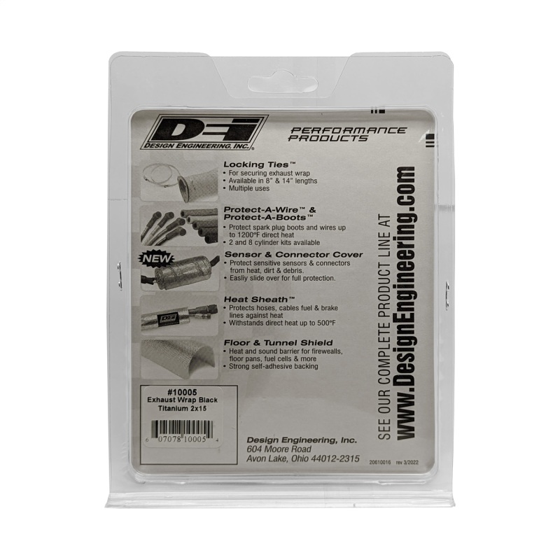 DEI 10005 Exhaust Wrap 2in x 15ft - Titanium - Black - Image 3