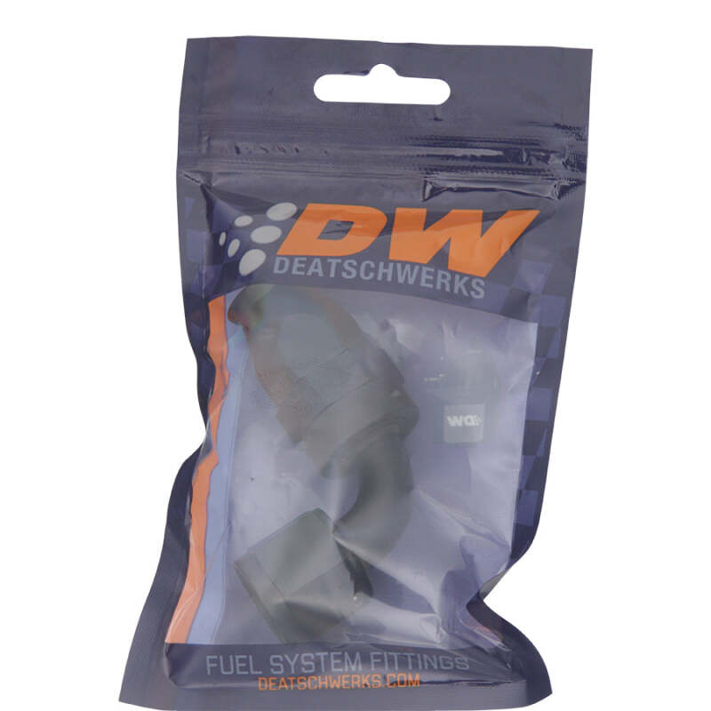 DeatschWerks 8AN Female Swivel 90-Degree Hose End PTFE (Incl 1 Olive Insert) - Anodized Matte Black - Image 2