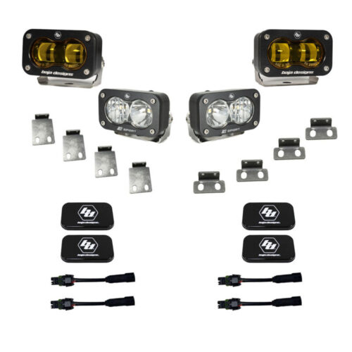 Baja Designs for 21+ Ford Raptor/22+ Bronco S2 SAE Pro Fog Pocket Light Kit Clear/Amber - Image 3