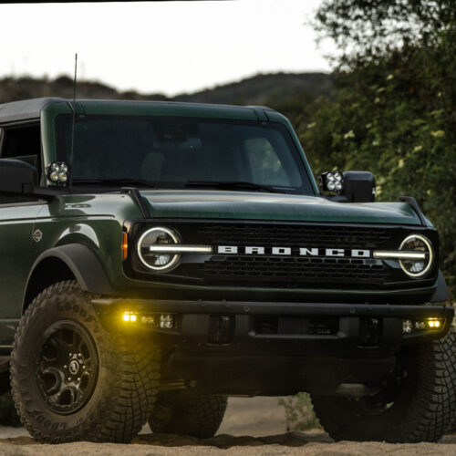 Alternative view of Baja Designs for 21-22 Ford Bronco w/Steel Bumper S2 SAE Sportsmen Fog Pocket Light Kit - Amber