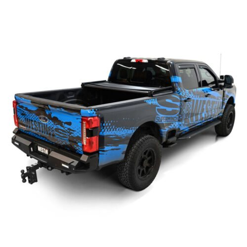 Westin 17-24 Ford F-250/350 Super Duty 6.75ft. Bed Soft Tri-Fold Tonneau Cover - Black - Image 9